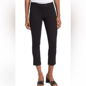 Pindot Ponte Knit Slim Pants